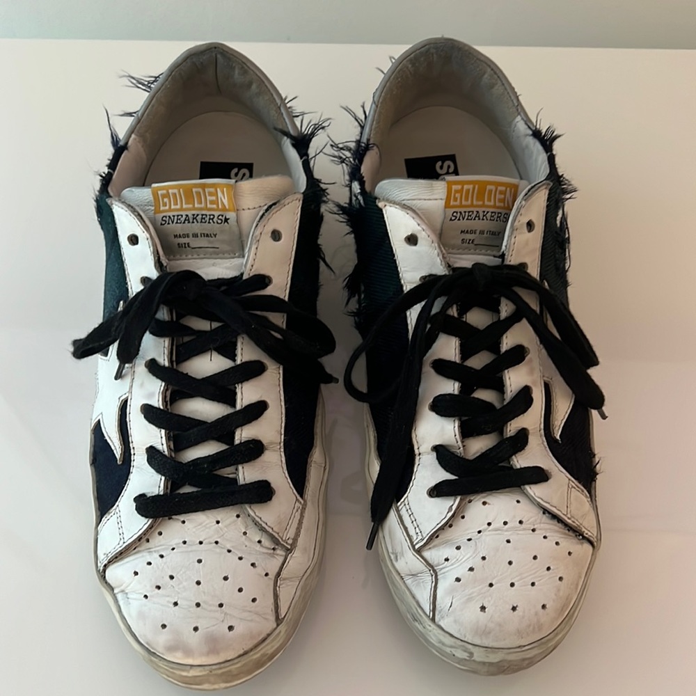 Golden Goose SUPERSTAR Tartan in Green-Blue plaid Sneakers Man Size 41/ U.S 9